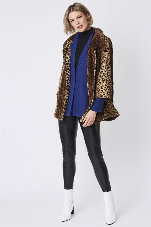 Shop Lux Animal Print Faux Fur Teddy Coat and women's luxury and designer clothes at www.lux-apparel.co.uk