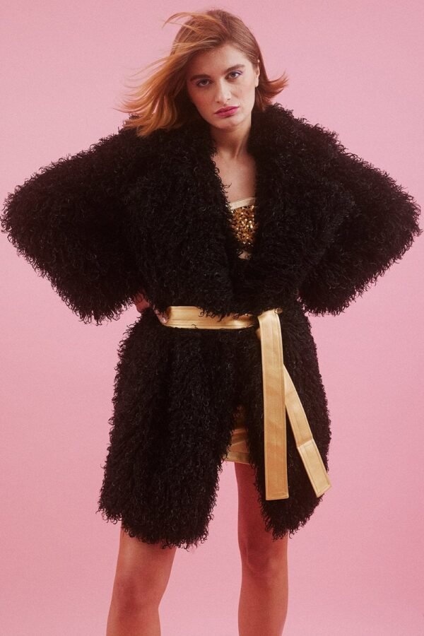 Shop Lux Bamboo Blend Faux Fur Shearling Coat and women's luxury and designer clothes at www.lux-apparel.co.uk