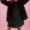 Shop Lux Black Faux Fur Over-Sized Coat and women's luxury and designer clothes at www.lux-apparel.co.uk