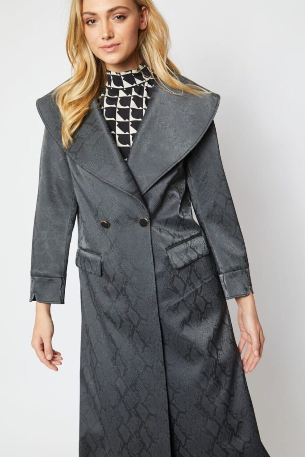 Shop Lux Black Trench Style Faux Suede Maxi Coat and women's luxury and designer clothes at www.lux-apparel.co.uk