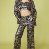 Shop Lux Blue Animal Print Sequin Blazer and women's luxury and designer clothes at www.lux-apparel.co.uk