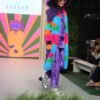 Shop Lux Blue Picasso Bamboo Blend Hand Painted Maxi Coat and women's luxury and designer clothes at www.lux-apparel.co.uk