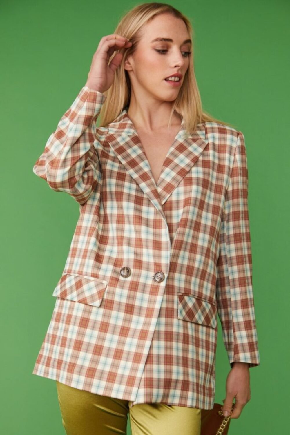 Shop Lux Checkered Blazer Jacket and women's luxury and designer clothes at www.lux-apparel.co.uk