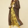 Shop Lux Chocolate Brown Eco Leather Trench Coat and women's luxury and designer clothes at www.lux-apparel.co.uk