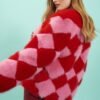 Shop Lux Delilah Diamond Faux Fur Jacket and women's luxury and designer clothes at www.lux-apparel.co.uk