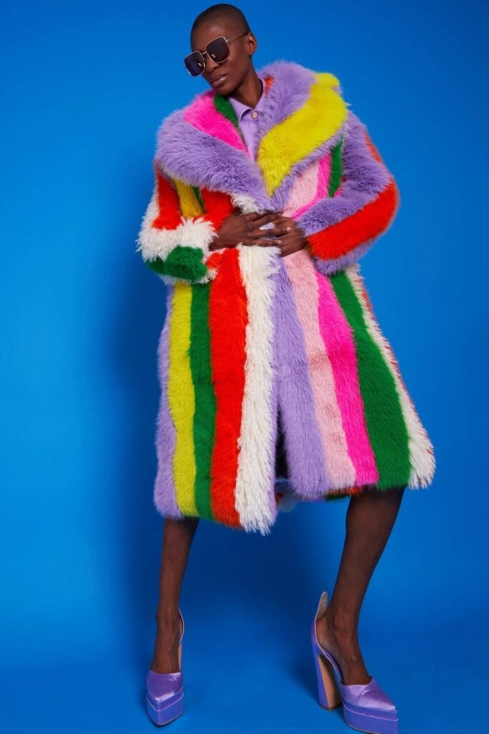 Shop Lux Faux Fur Hand Crafted Eco Bamboo Maxi Coat and women's luxury and designer clothes at www.lux-apparel.co.uk