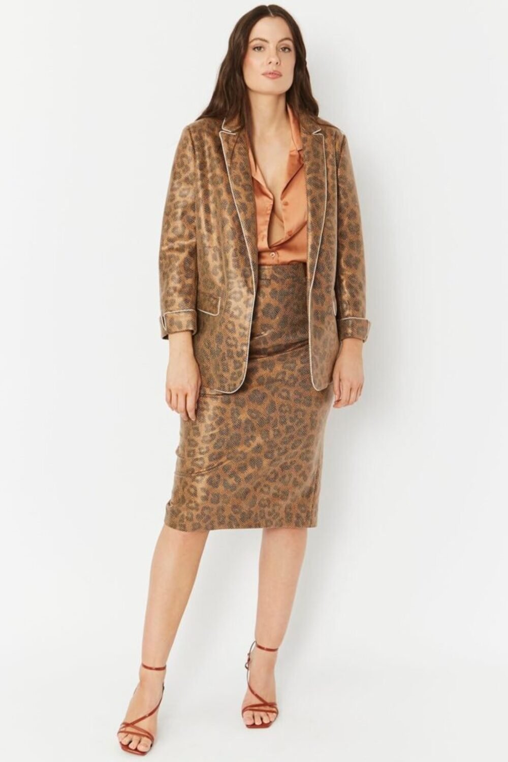 Shop Lux Faux Suede Animal Print Blazer Jacket and women's luxury and designer clothes at www.lux-apparel.co.uk
