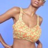 Shop Lux Faux Suede Orange and Green Love Heart Crop Top and women's luxury and designer clothes at www.lux-apparel.co.uk