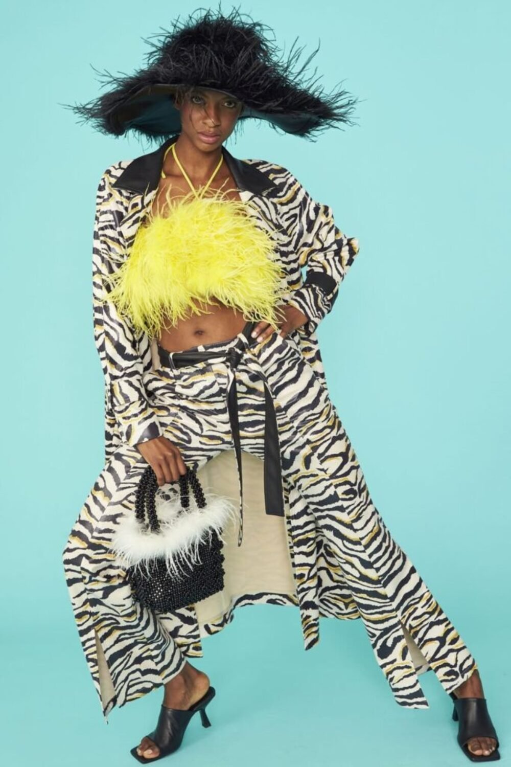 Shop Lux Faux Suede Zebra Print Trench Coat and women's luxury and designer clothes at www.lux-apparel.co.uk