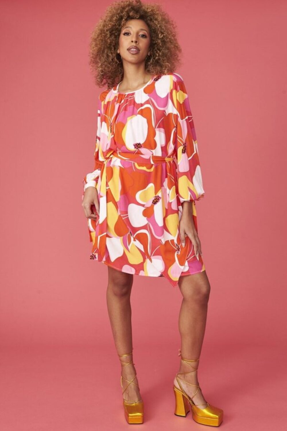 Shop Lux Florence Floral Midi Dress and women's luxury and designer clothes at www.lux-apparel.co.uk