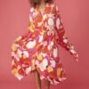 Shop Lux Florence Floral Shirt Dress and women's luxury and designer clothes at www.lux-apparel.co.uk