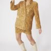 Shop Lux Gold Sequin and Velvet Blazer and women's luxury and designer clothes at www.lux-apparel.co.uk