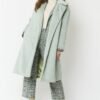 Shop Lux Green Faux Fur Midi Shaved Shearling Coat and women's luxury and designer clothes at www.lux-apparel.co.uk