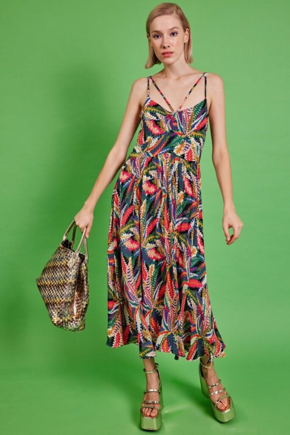 Shop Lux Linen Blend Floral Shift Dress and women's luxury and designer clothes at www.lux-apparel.co.uk