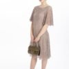 Shop Lux Mocha Vintage Lace Dress and women's luxury and designer clothes at www.lux-apparel.co.uk