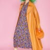 Shop Lux Orange Eco Leather Trench Coat and women's luxury and designer clothes at www.lux-apparel.co.uk
