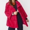 Shop Lux Pink Faux Fur Teddy Coat and women's luxury and designer clothes at www.lux-apparel.co.uk