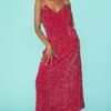 Shop Lux Pink Maxi Sequin Cami Dress and women's luxury and designer clothes at www.lux-apparel.co.uk