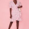Shop Lux Puff Sleeve Rosie Wrap Dress and women's luxury and designer clothes at www.lux-apparel.co.uk