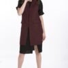 Shop Lux Red Sleeveless Jacket and women's luxury and designer clothes at www.lux-apparel.co.uk