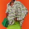 Shop Lux Silk Blend Digital Print Blouse and women's luxury and designer clothes at www.lux-apparel.co.uk