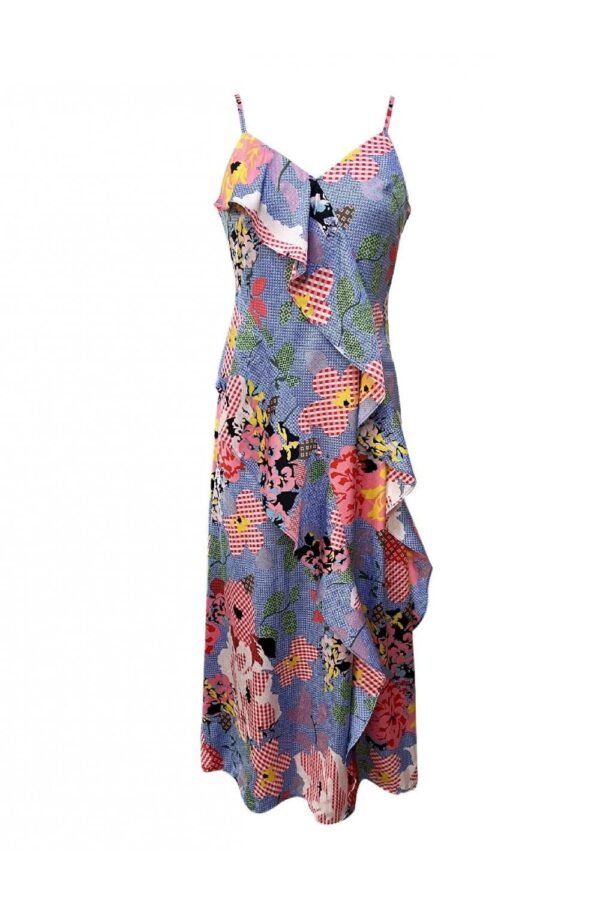 Shop Lux Silk Blend Floral Slip Dress and women's luxury and designer clothes at www.lux-apparel.co.uk