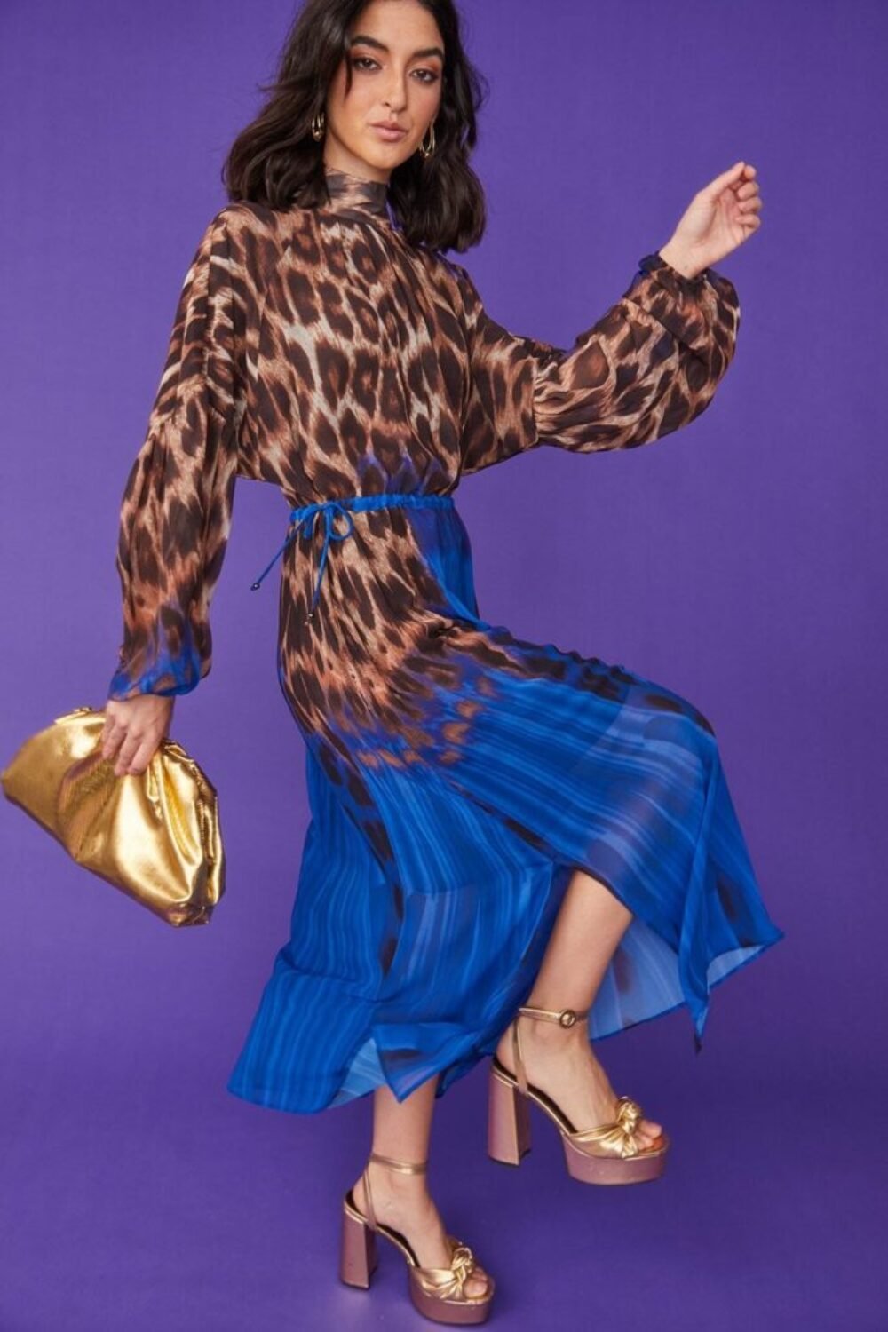 Shop Lux Silk Blend Leopard Maxi Dress and women's luxury and designer clothes at www.lux-apparel.co.uk