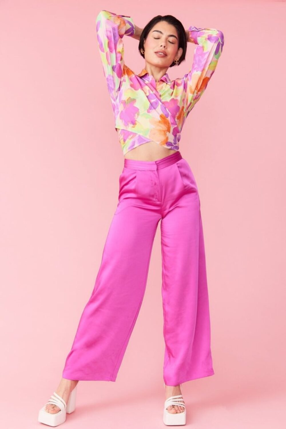 Shop Lux Sustainable Rose Petal Blouse and women's luxury and designer clothes at www.lux-apparel.co.uk