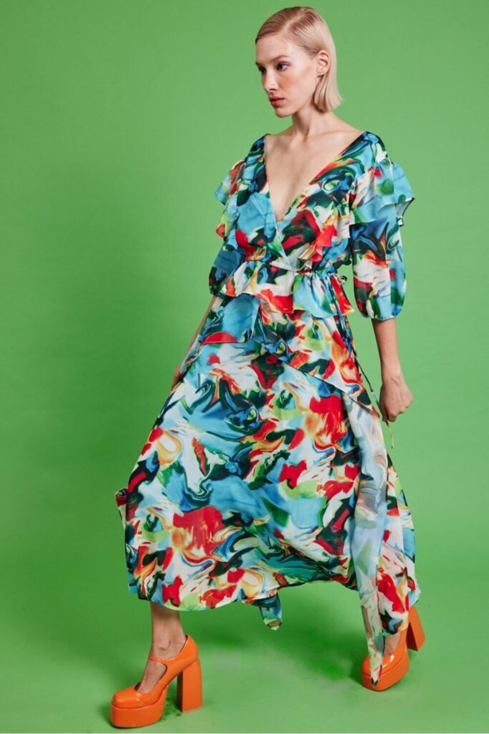Shop Lux Tuscany Floral Maxi Dress and women's luxury and designer clothes at www.lux-apparel.co.uk