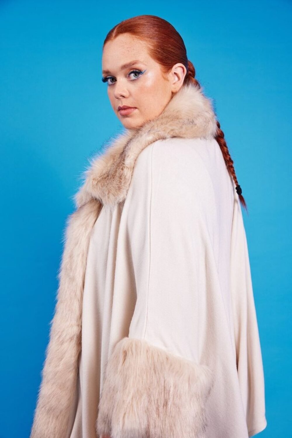 Shop Lux White Luxury Faux Fur Fine Knitted Coat and women's luxury and designer clothes at www.lux-apparel.co.uk