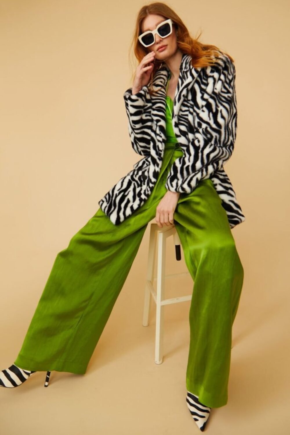 Shop Lux Zebra Faux Fur Oversized Coat and women's luxury and designer clothes at www.lux-apparel.co.uk