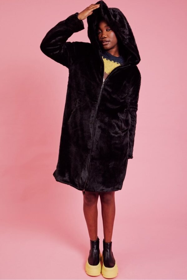 Shop and Stay Warm and Stylish with our Luxury Oversized Faux Fur Jacket at www.lux-apparel.co.uk